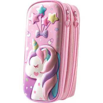 Penál Dvoupatrové pouzdro do školy jednorožec 2