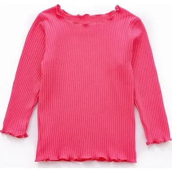 Dívčí tričko s dlouhým rukávem T2517 růžová 12-18 měsíců