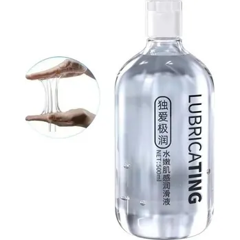 Vibrátor Lubrikační gel na vodní bázi 500 ml, rozpustný ve vodě, pro dlouhodobé použití s erotickými pomůckami i při styku, diskrétní balení