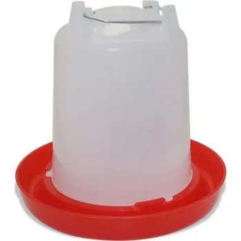 Hračka pro ptáka Plastové pítko pro slepice a drůbež 4L s vypouštěcím ventilem Závěsný a stojací napáječ pro kuřata Odolná napáječka na vodu Drůbeží napájecí nádoba