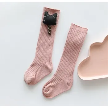 Dívčí podkolenky s 3D motivem růžová 1-3 roky