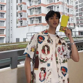 Pánská košile Pánská košile s potiskem F842 bílá M