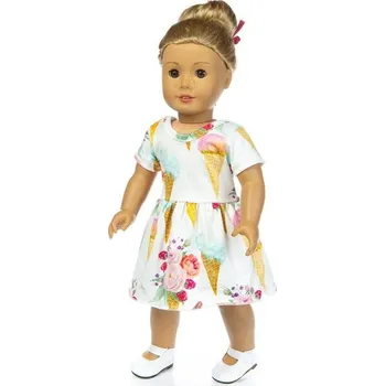 Doplněk pro panenku Šaty pro panenku se zmrzlinou