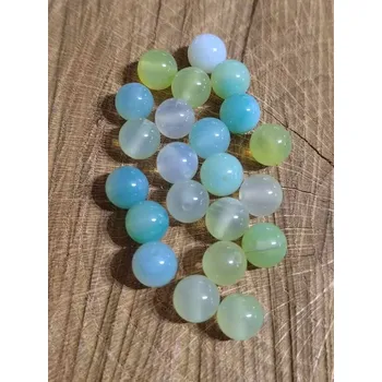 Korálek Minerální korálky Chalcedon zelený, dobarvený Ø8 mm