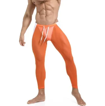 Pánské průsvitné legíny oranžová XS