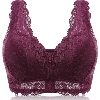 Podprsenka Krajková Push-up podprsenka na zip fialová XL