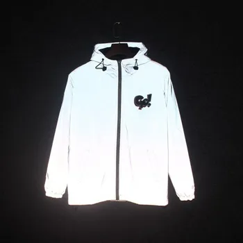 Pánská větrovka Pánská fluorescenční bunda - Bílá L