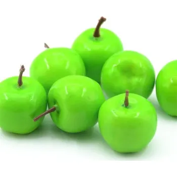 Umělá jablka 10 ks zelená