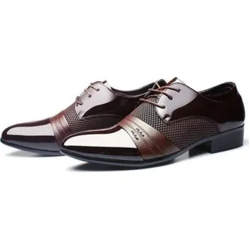 Pánská obuv Elegantní pánské společenské boty J1300 hnědá 39