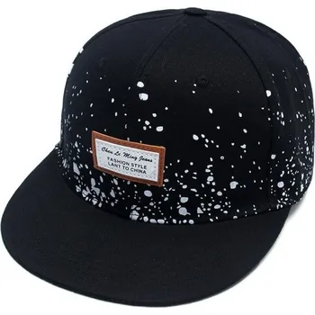 Kšiltovka Stylový snapback s kaňkami J1625 černá