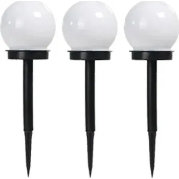 Noční světlo 3 ks Solární LED světlo Venkovní zahradní osvětlení Bílá žárovka Vodotěsná solární světla Dekorace na trávník, cestu, dvorek, terasu