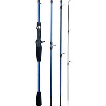 Rybářský prut Castingový modrý lehký rybářský prut 1,8 m 5-20 kg 4 sekce Skládací cestovní prut Přepravní délka 50 cm
