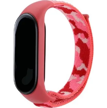 Maskáčový řemínek pro Xiaomi Mi Band 5 / 6 červená