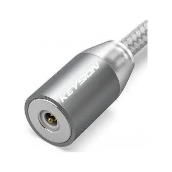 Datový kabel Magnetický USB nabíjecí kabel K437 stříbrná 1 m