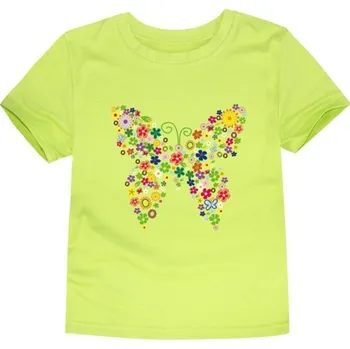 Dívčí oblečení Dívčí tričko s Motýlem J3290 světle zelená 7