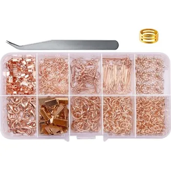 kreativní sada Kreativní sada na výrobu šperků 710 ks starorůžová