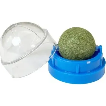 Hračka pro kočku Přírodní samolepicí kočičí hračka s rotujícím míčkem ze šanty kočičí Catnip Škrábací hračka pro kočky na stěnu či podlahu Interaktivní zábava modrá