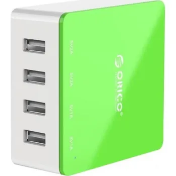 Nabíjecí stanice 4 USB porty K837 zelená