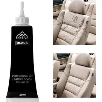 Černý krém na opravu kůže a čalounění