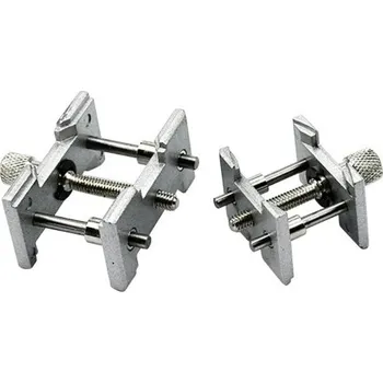 Sada nářadí Sada 2 ks držáků strojků pro hodinky 42x37x25 mm a 35x25x25 mm Univerzální kovové svěráky pro opravu mechanismu