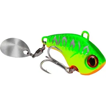 Umělá nástraha Rybářská třpytka Tail Spinner 35 mm 15 g Návnada s rotujícím ocáskem Kovová přívlačová nástraha Vibrace a lesk Atraktivní pohyb pro dravé ryby zelená