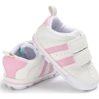 Dívčí bačkory Dětské capáčky na suchý zip růžová 6-12 měsíců