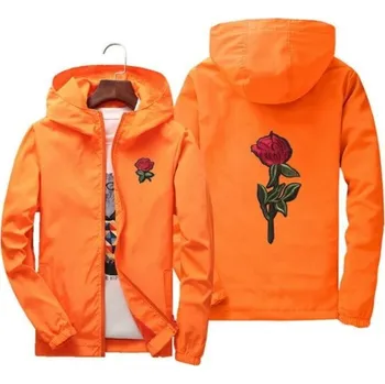 Pánská bunda Pánská podzimní bunda s růží J3162 oranžová XXS