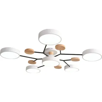 Stropní LED svítidlo s 6 čipovými žárovkami Teplé bílé světlo 48W Moderní lustr Osvětlení 4320 lm Interiérové svítidlo 14x89 cm Pokrytí 15-20 m² bílá