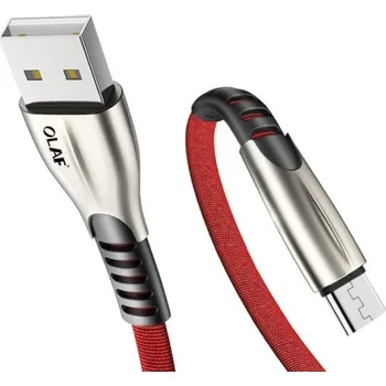 Datový kabel Nabíjecí kabel USB / Micro USB K466 červená 1 m