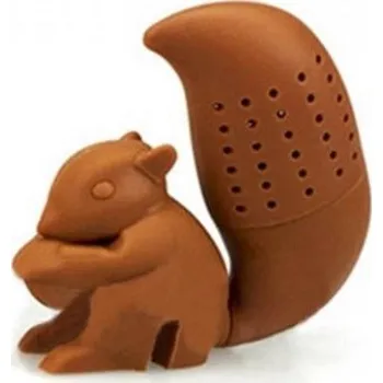 Konvice na čaj Silikonové sítko na čaj veverka hnědá