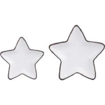 Talíř Porcelánový talíř mořská hvězda 2 ks bílá