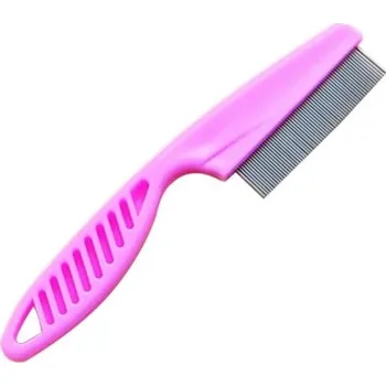 Hřeben na blechy 14 cm růžová