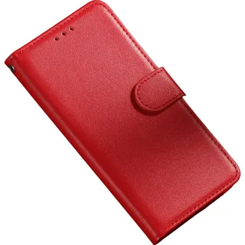 Pouzdro na mobilní telefon Kožené flipové pouzdro na Samsung Galaxy A30s červená