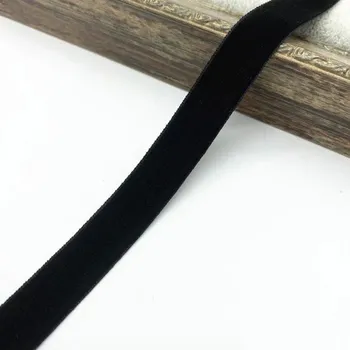 Balící papír Stuha 20 mm 4,6 m sametová Luxusní dekorační stuha Sametová stužka na balení dárků Svatební výzdoba Kreativní tvoření Ruční práce Aranžování černá