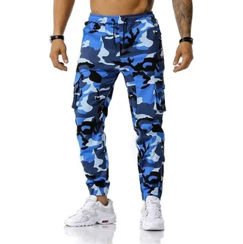 Pánské kalhoty Pánské maskáčové kalhoty F1447 modrá S