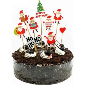 Vánoce Vánoční dekorace na dort 9 ks