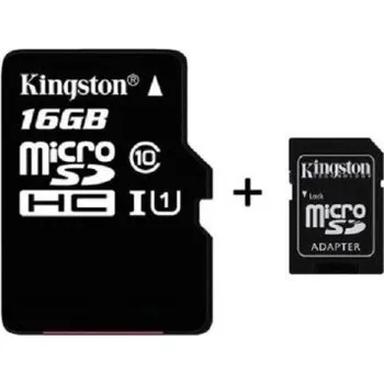 Paměťová karta Kingston Micro SDHC + adaptér - 16 GB - 128 GB 16GB