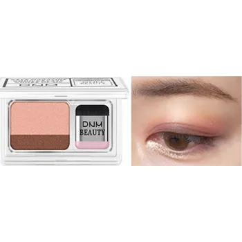 Přípravek na oči Dvoubarevný oční stín&nbsp;se štětečkem Třpytivé barvy Cestovní balení Voděodolné 3