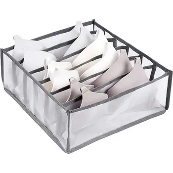 Úložný box Organizér na oblečení 6 přihrádek šedá