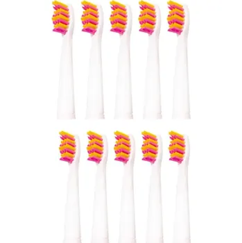 Náhradní hlavice k elektrickému kartáčku Náhradní hlavice na zubní kartáček Seago 10 ks oranžová