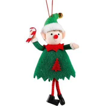 Vánoční dekorace Vánoční dekorace skřítek 17 x 10 cm zelená