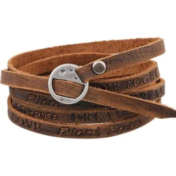 Náramek Kožený náramek s nápisem