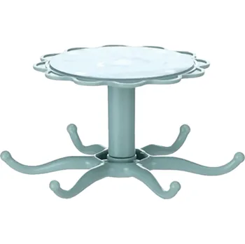 Samodržící kuchyňský organizér s háčky Organizační háček otočný o 360 stupňů Kuchyňský organizér 10 x 5 cm světle modrá