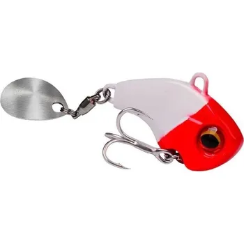 Umělá nástraha Rybářská třpytka Tail Spinner 40 mm 28 g Návnada s rotujícím ocáskem Kovová přívlačová nástraha Vibrace a lesk Atraktivní pohyb pro dravé ryby červená