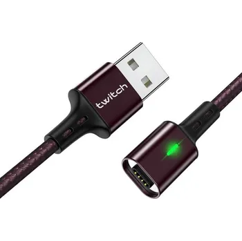 Datový kabel Magnetický datový USB kabel K459 bordová 50 cm