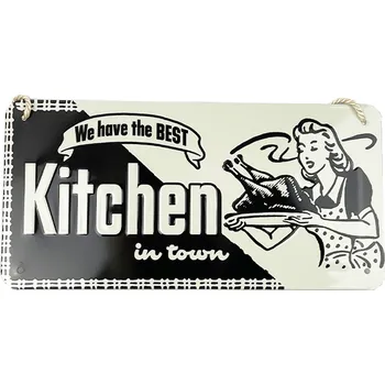 Plechová cedule Nostalgic Art Plechová cedule We have the best kitchen in town 10 x 20 cm