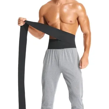 Opasek na cvičení Elastický zavinovací pás na tvarování břicha Zeštíhlující pás pro muže Fitness kompresní bandáž 5 m Podpora zad a pasu Nastavitelný pás na hubnutí