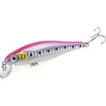 Profesionální rybářská návnada wobler se třemi háčky 8,5 cm 9,2 g Realistická potápivá umělá nástraha s trojháčky Přívlačový wobler na štiky, candáty a okouny růžová