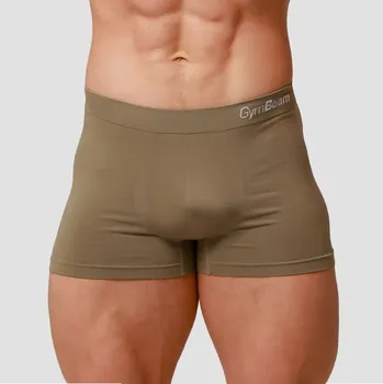 Boxerky Pánské boxerky Seamless 2Pack Army - GymBeam Velikost: XL, Barva: zelená