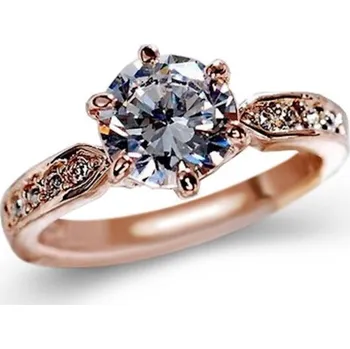 Šperk Luxusní dámský prsten se zirkonem zlatá 6